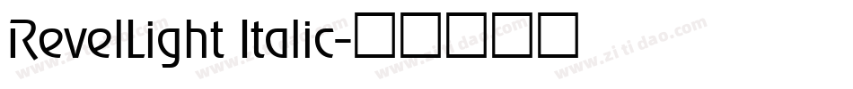 RevelLight Italic字体转换